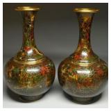 Pair of Large Vtg Chinese 'Mille Fleur' C