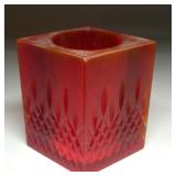 Sascha Brastoff Jacquelite Resin Vase Signed 1970s