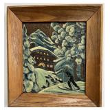 1930s Albert Gilles Enamel on Copper Wall Art