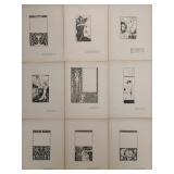 9 Aubrey Beardsley 'Early Work' Plates