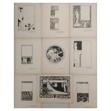 Beardsley Early Work 9 Lithographic Plates 1920
