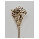 Antique 14k Gold Art Nouveau Stick Pin