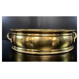 Vintage Solid Brass Oval Planter