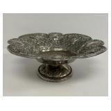 Large Silver-Plated Pedestal Tazza Console Bowl