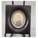 Antique 19th C. Miniature Painting ' Boy Profile'