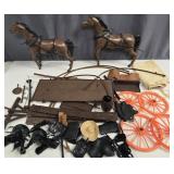 Marx Toys Johnny West Covered Wagon & Horses