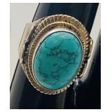 Sterling Silver Turquoise Cabochon Ring