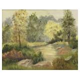 Impressionist Woodland Landscape, Oil, Signed