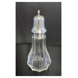 George V Sterling Silver & Glass Sugar Shaker