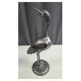 Mid-Century Japanese Mixed-Metal Crane Sculpture
