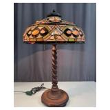 Tiffany-Style Stained Glass & Barley Twist Lamp