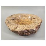 Large MCM Italian Hand-Carved Alabaster Ashtray