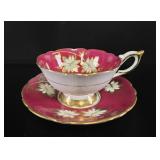 Royal Stafford Pink & Gold Teacup & Saucer