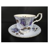 Royal Albert Blue Rose Teacup & Saucer