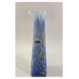 'Lavorazione Arte Murano' Blue Spatter Vase