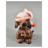 Goebel Christmas Dog Figurine vtg