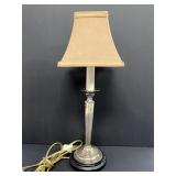 Silver-Plated Empire Candlestick Table Lamp