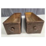 Pair of Antique American Pine Sewing Drawers