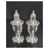 Pair of Sterling Silver Salt & Pepper Shakers vtg