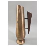 Joda Mid-Century Copper & Teak Carafe Vase