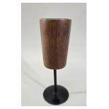 MCM Danish Style Teak & Iron Candle Holder