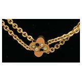 Long Antique Gold Filled Pocket Watch Chain