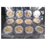 Vtg Set of 12 Chinese Lunar Zodiac Animals .999