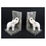 Art Deco style Italian White Marble Elephant on
