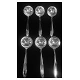 6 Community Plate Silver Partician Bouillon Spoons