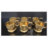 Set of 6 Brass Demitasse Cup Holders