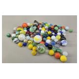 Large Assorted Vintage Glass Marble Collection