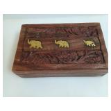 Indian Hand-Carved Sheesham Wood Box