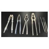 Vintage Silver-Tone Nutcracker and Pick Set