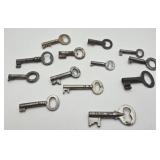 Collection of 12 Antique Iron and Brass Keys