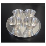 Mid-20th Century Russian Silver Plate Cordial Set