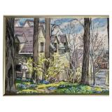 Paul McCoy Murray Park Westmount Mtl Watercolor