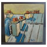 Cesare Tacchi-Toit Bleu (Blue Roof) Landscape