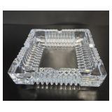 Vintage Square Ridged Glass Ashtray