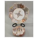19thC. Kutani Porcelain Plate & Lidded Dish