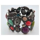 Bohemiaen Multi-Stone Stretch Bracelet vtg