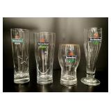 Set of Four Assorted Heineken Lager Beer Glasses