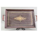 English Neoclassical Inlaid Mahogany Tray