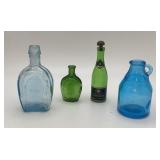 Lot 4 Miniature Glass Bottles