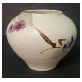 Don Goddard - ceramic glazed vase signed 4 i