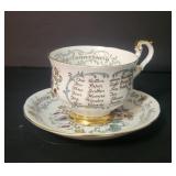 Teacup and saucer porcelain Paragon Happy