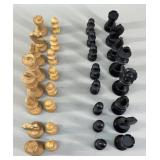 Staunton Style Boxwood Chess Set VTG