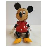 Minnie Mouse Articulated Folk Art Wood Marionette