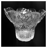Vintage Iittala Finland Flora Glass Footed Bowl