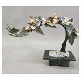 Chinese Jade and Hardstone Flowering Bonsai vtg