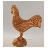 Quebec Folk Art Hand-Carved Wooden Rooster